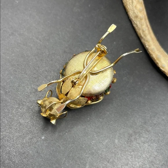 Crystal Bug brooch vintage - Picture 5 of 5